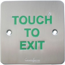 Touch-To-Exit, Wall Mount, No Graphic, Text Only